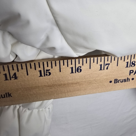 Nine West Women's Long Sleeve Ivory Puffer Coat Sz M - Picture 6 of 9